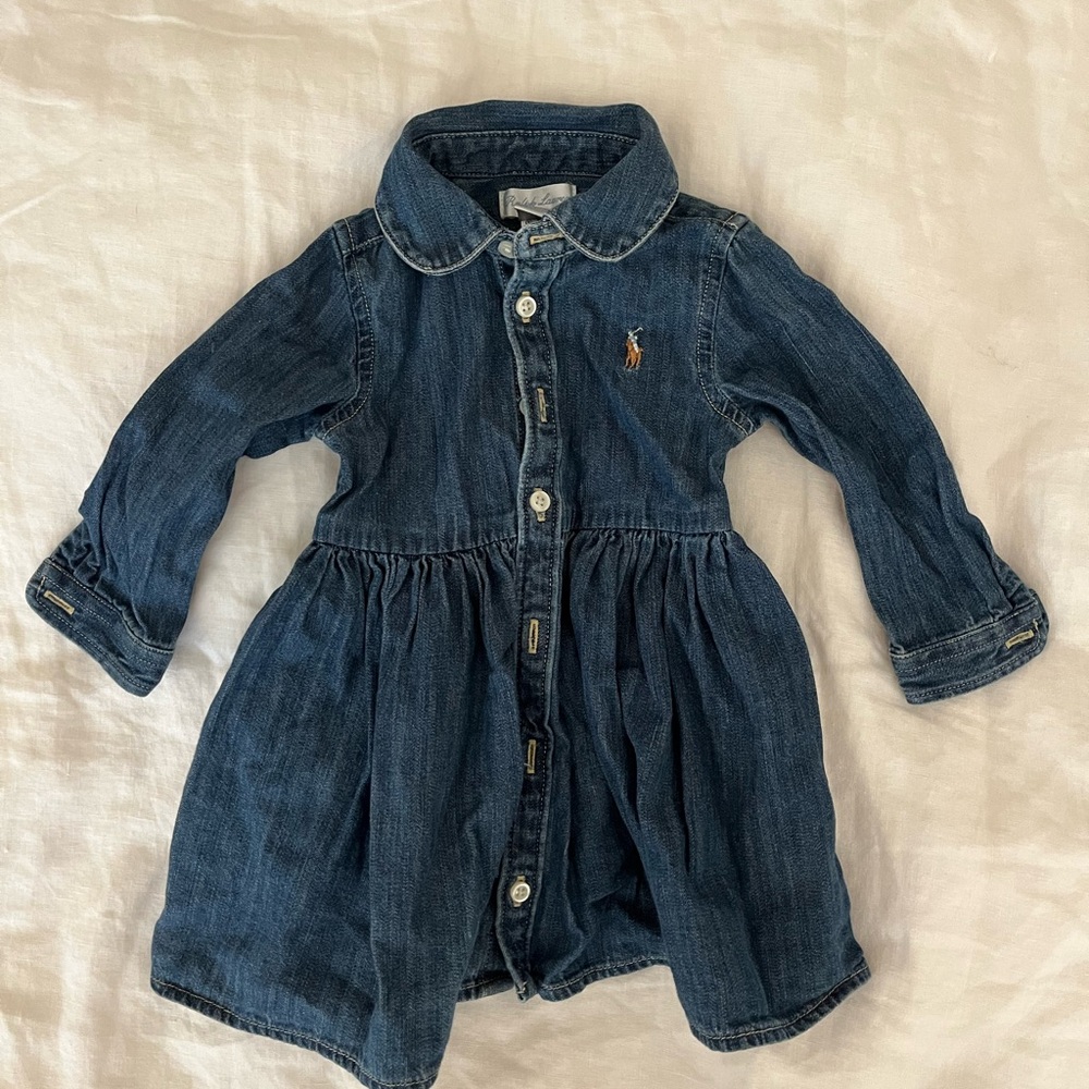 Polo Ralph Lauren baby denim dress 6M